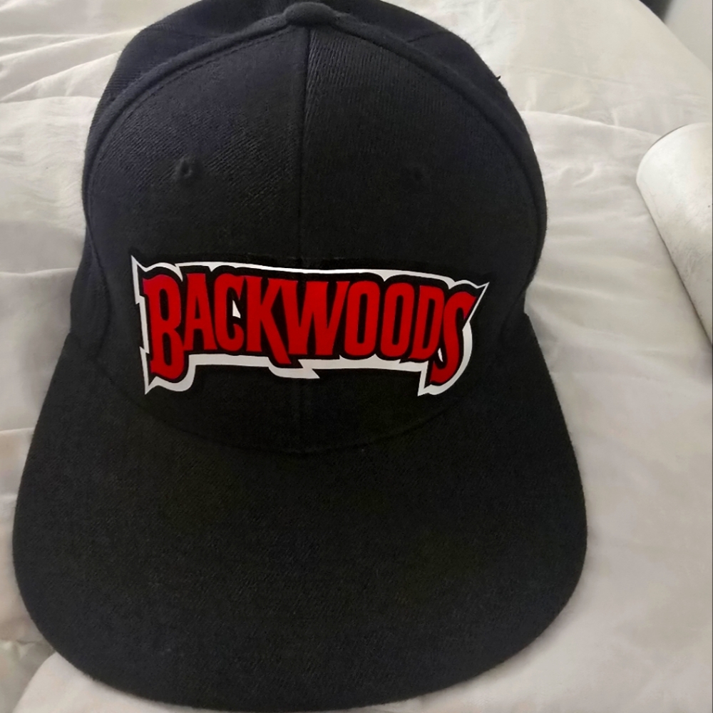 NEW! Backwoods black and red adjustable hat